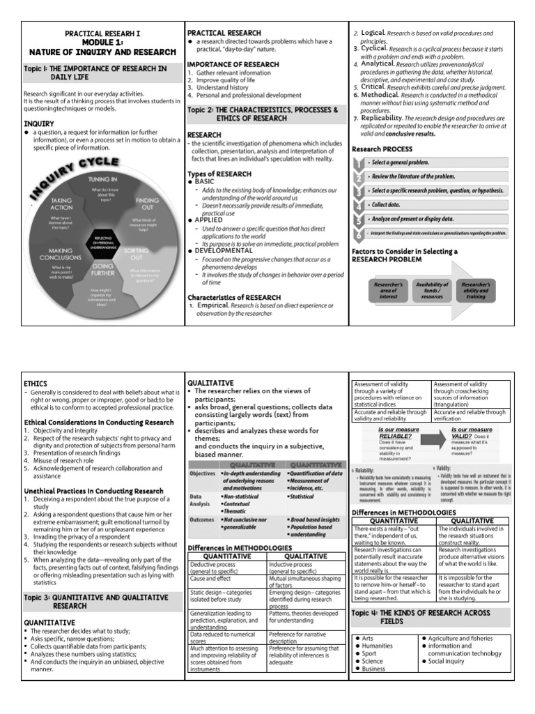 Importance and Types of Research | PDF | Methodology | Qualitative Research