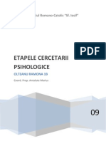 Etapele Cercetarii Psiho Project