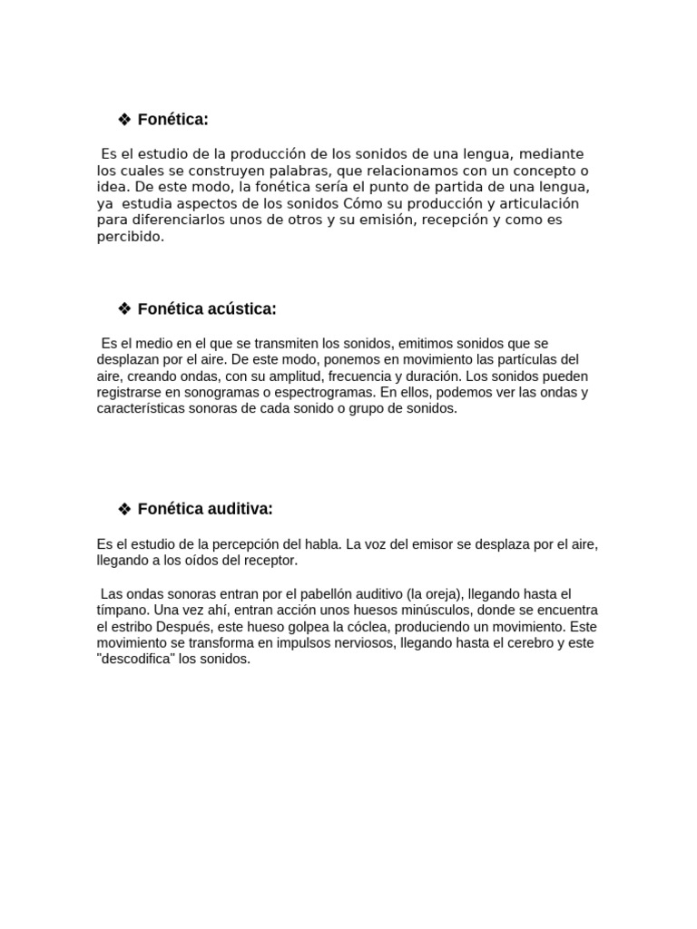 Resumen Conceptos Lapbook Fono | PDF | Fonética | Sonido