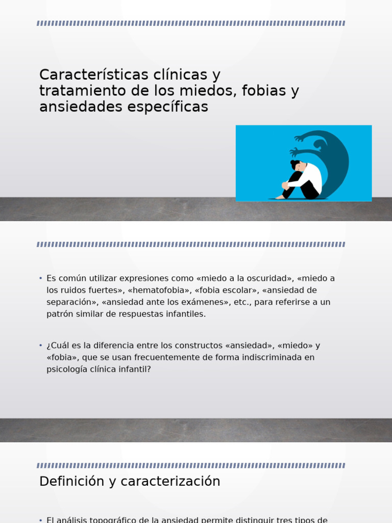 Características Clínicas y Tratamiento de Los Miedos | PDF | Fobia | Temor