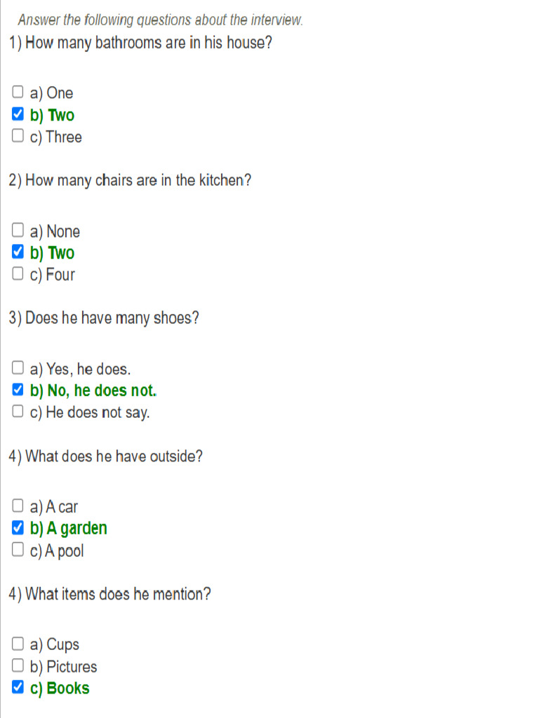 Worksheet Listening Unit 10 Lession B Answers | PDF