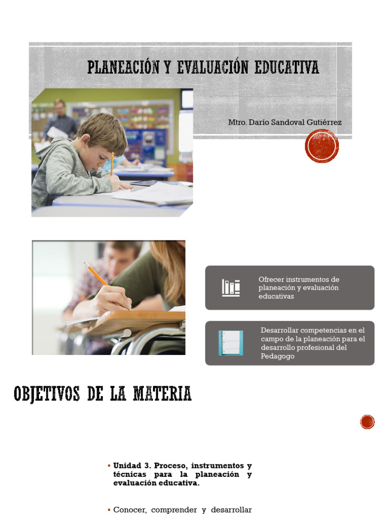 Planeación y Evaluación Educativa Efectiva | PDF | Evaluación ...