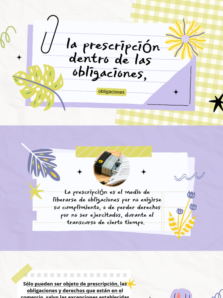 Prescripción de Obligaciones y Derechos | PDF