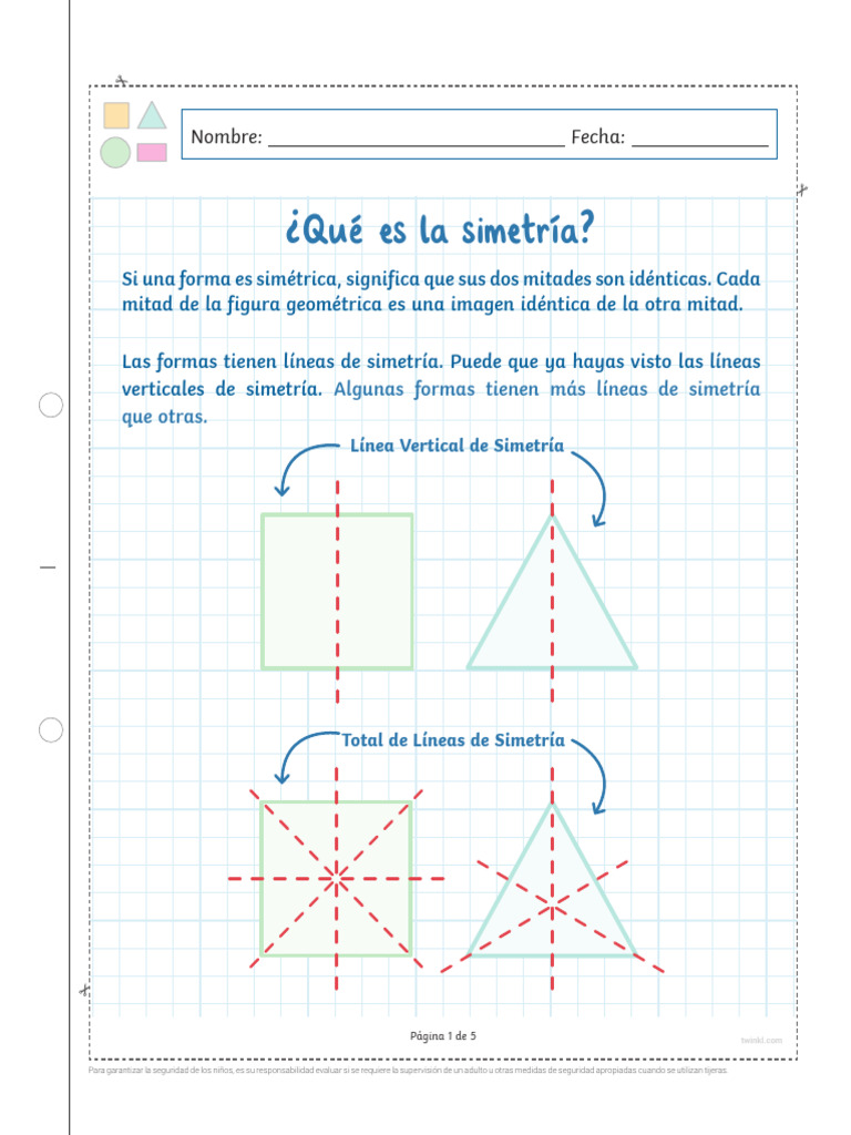 CL M 1728868292 Guia de Trabajo Lineas de Simetria - Ver - 1 | PDF ...