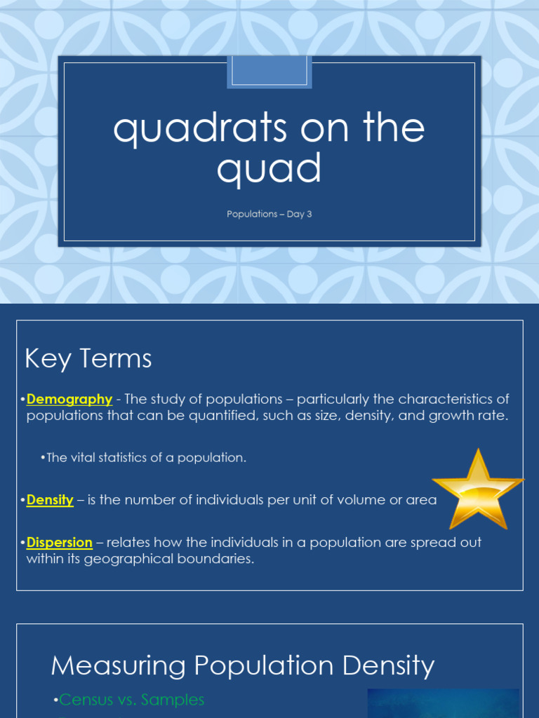 Measuring Population Density with Quadrats | PDF