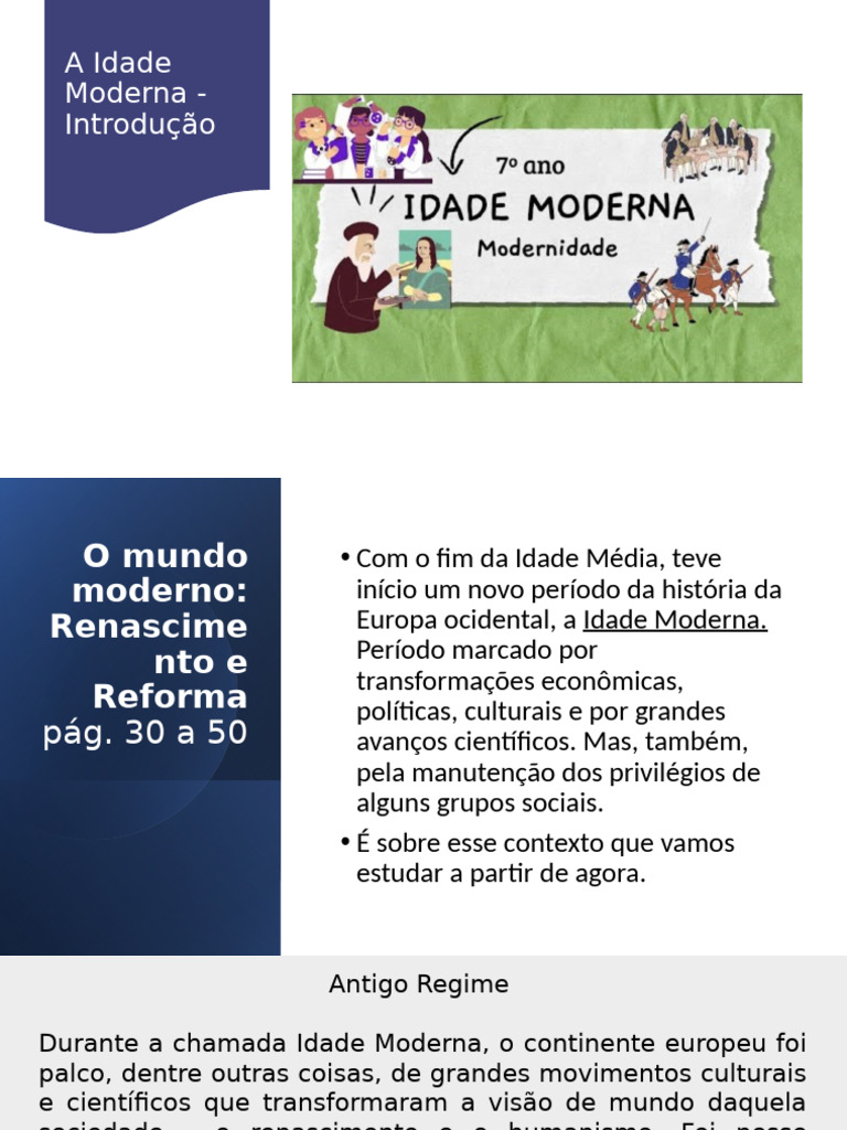 7º - Cap 2 O Mundo Moderno Renascimento e Reforma | PDF | Renascimento ...