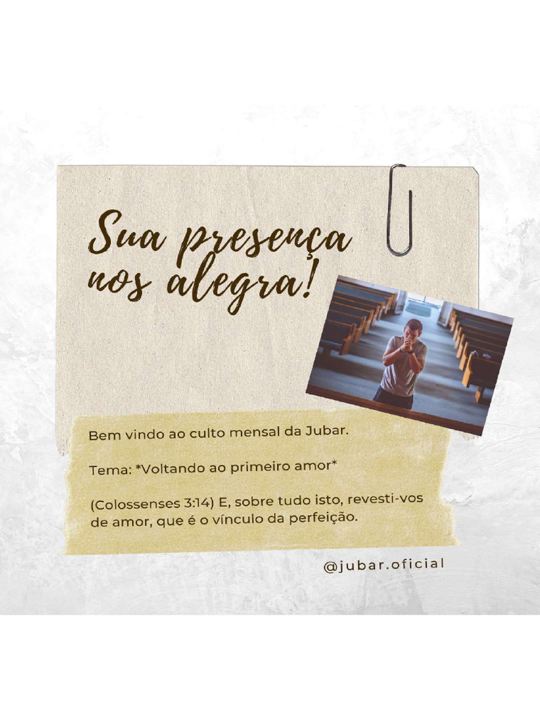 Sua Presença Nos Alegra | PDF