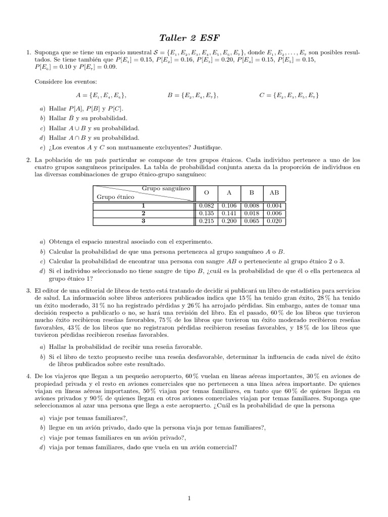 2i7cirlqzn0nt0 Taller 2 Esf PDF Application PDF | PDF | Probabilidad