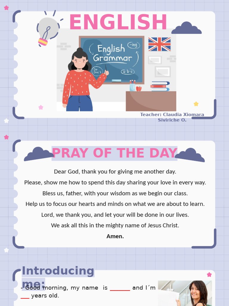 Daily Prayers and Class Introduction | PDF