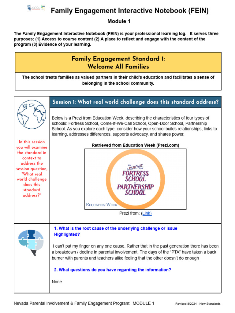 Ray Powell - FEIN Standard 1 | PDF | Teachers | Community
