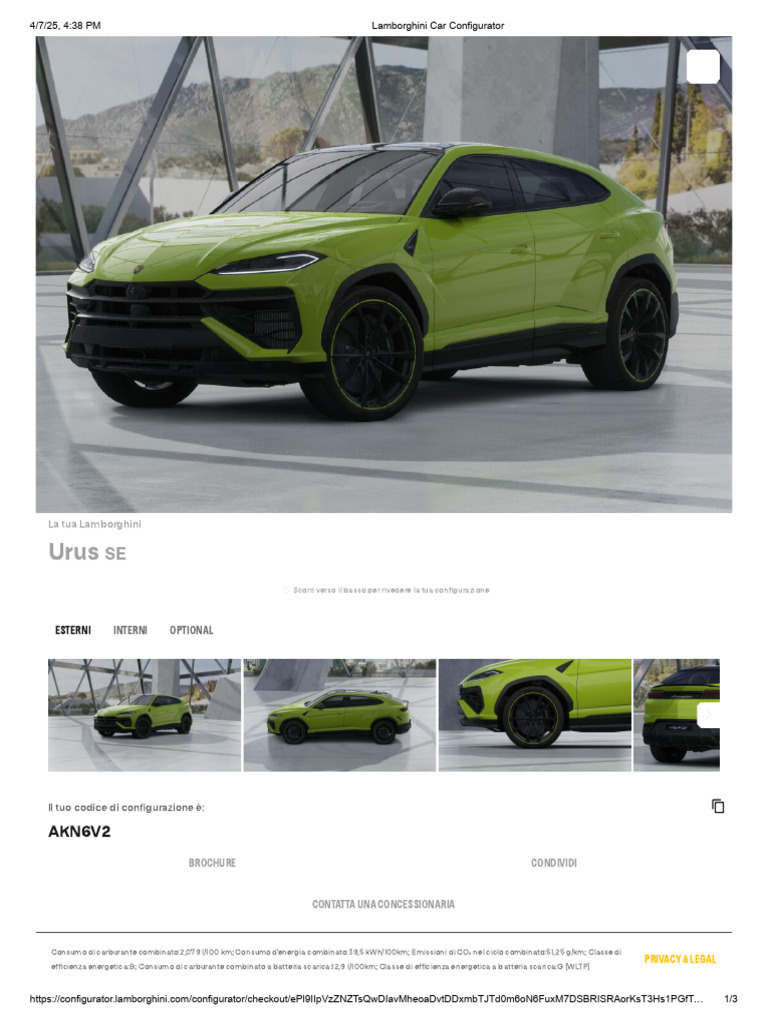 Lamborghini Car Configurator | PDF