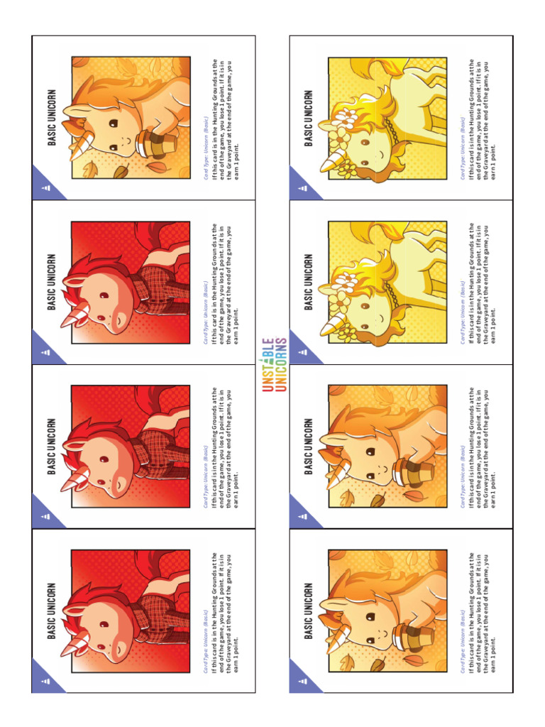 Basic Unicorn Card Game Rules | PDF