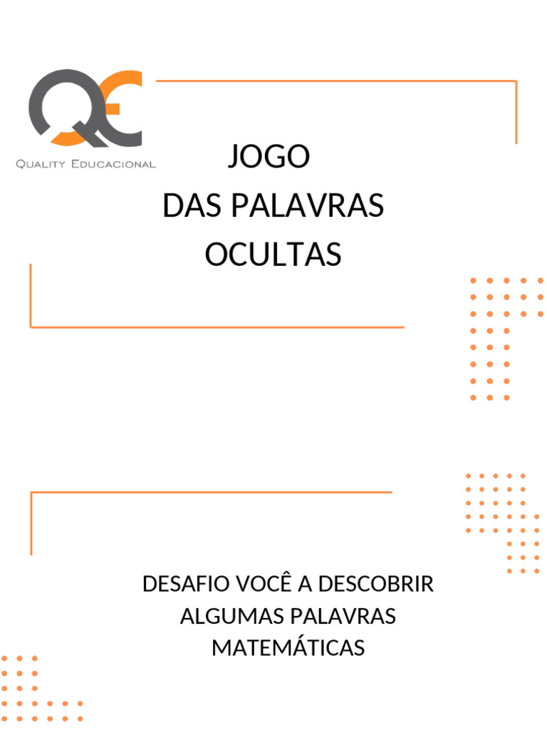Jogo das palavras ocultas | PDF