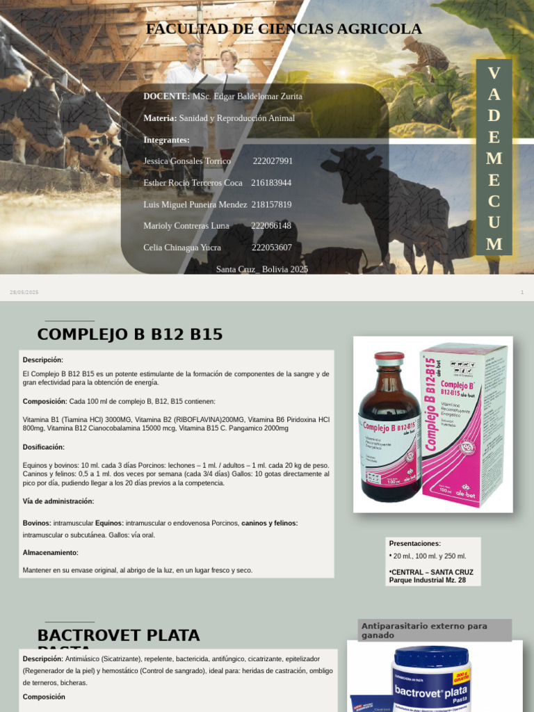 Vademecum - Sanidad ANIMAL | PDF | Vacas