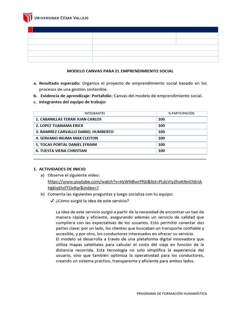Guía del Modelo Canvas para Emprendimiento | PDF | Procesos de negocio ...