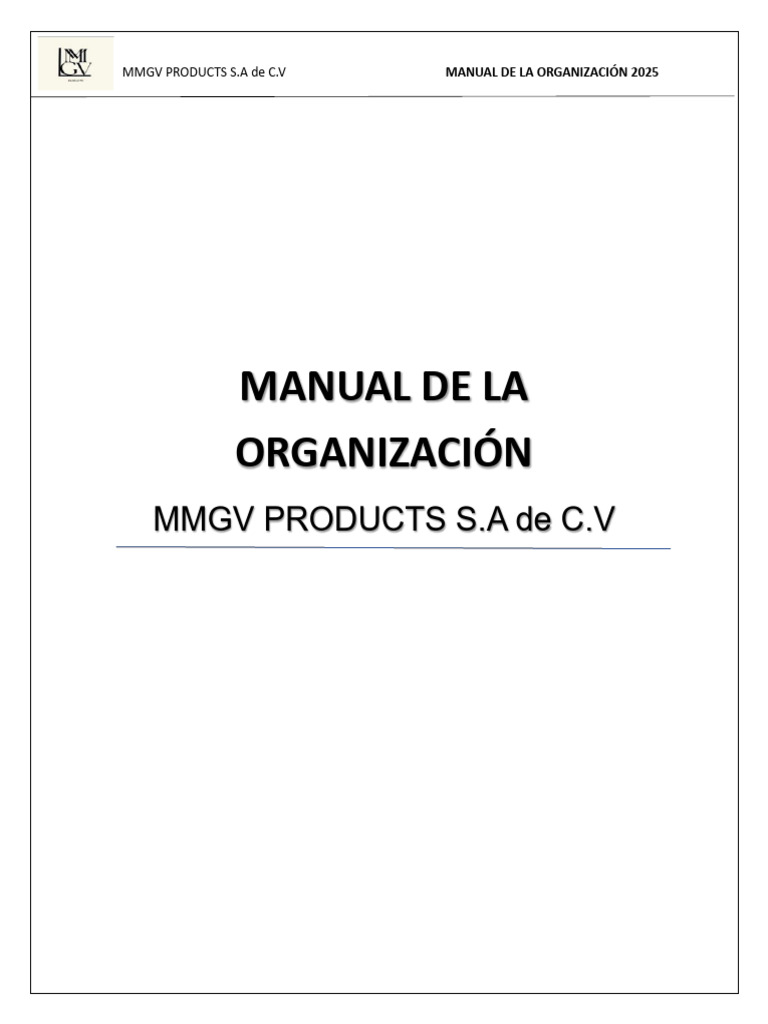 Manual de La Org. MMGV | PDF | Business | Calidad (comercial)