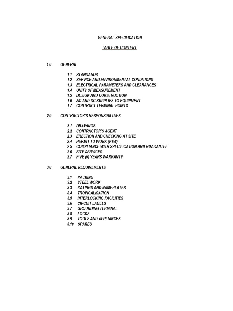 General Specifications for 275kV Substation | PDF | Screw ...