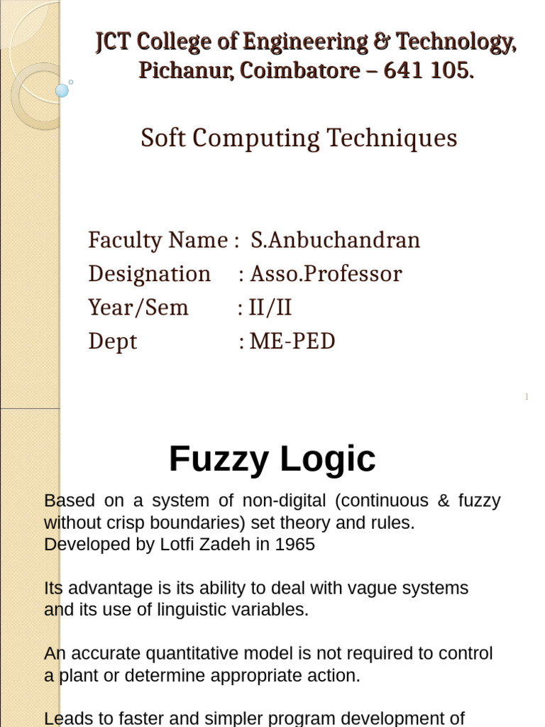 58 Soft Computing Techniques | PDF | Fuzzy Logic | Applied Mathematics