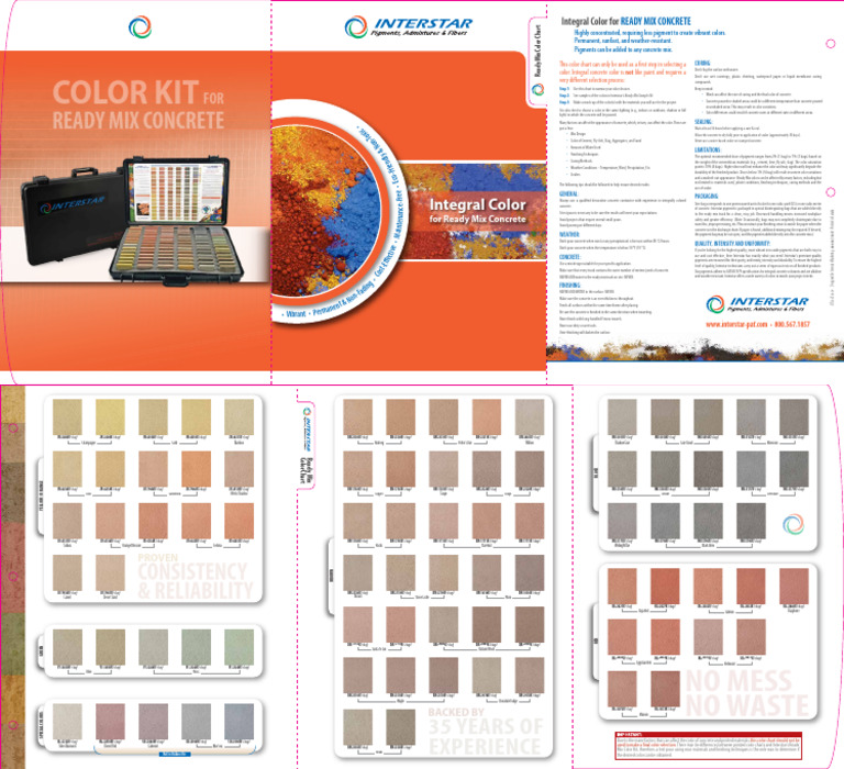 Interstar Ready Mix Color Chart Guide | PDF | Concrete | Cement