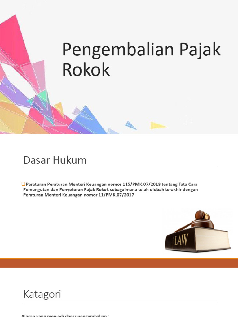 Prosedur Pengembalian Pajak Rokok | PDF