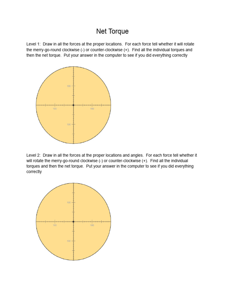 Calculating Net Torque on a Merry-Go-Round | PDF