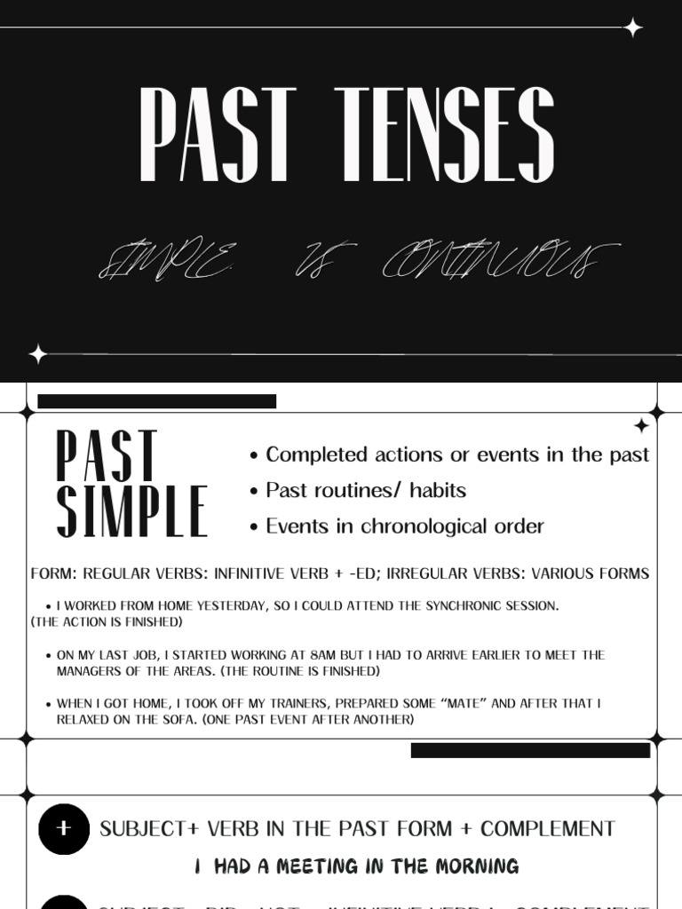 PAST TENSES - Week 4 | PDF