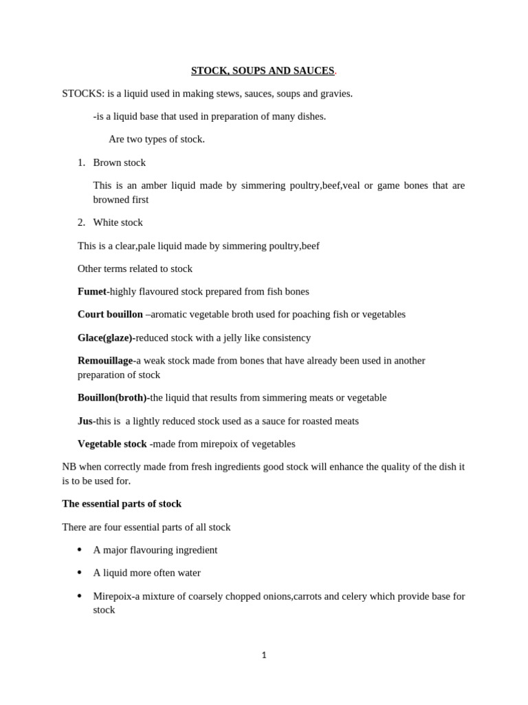 Essential Guide to Stocks, Soups, and Sauces | PDF | Stock (Food) | Soup