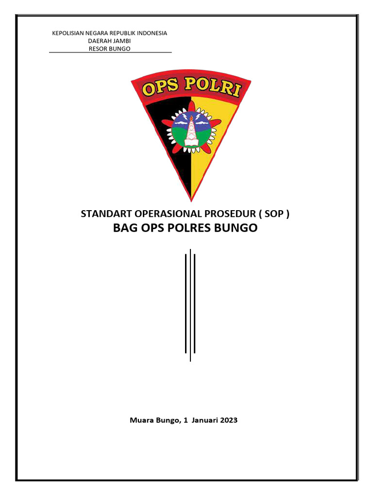 SOP Operasional Polres Bungo 2023 | PDF