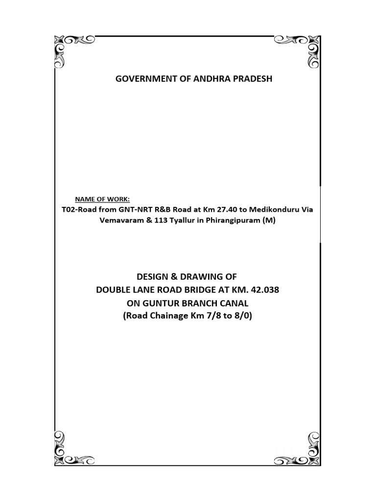 Double Lane Road Bridge Design | PDF | Civil Engineering | Mechanical ...