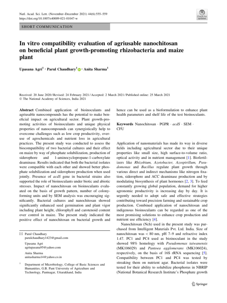 Compatibility Test of Isolated PGPR | PDF | Life Sciences | Organisms