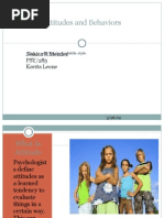 Attitudes and Behaviors Pp