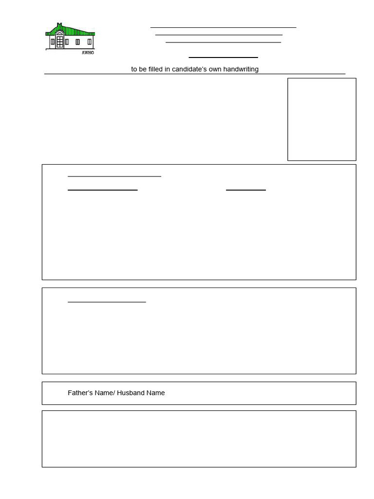 AWHO Application Form Details | PDF
