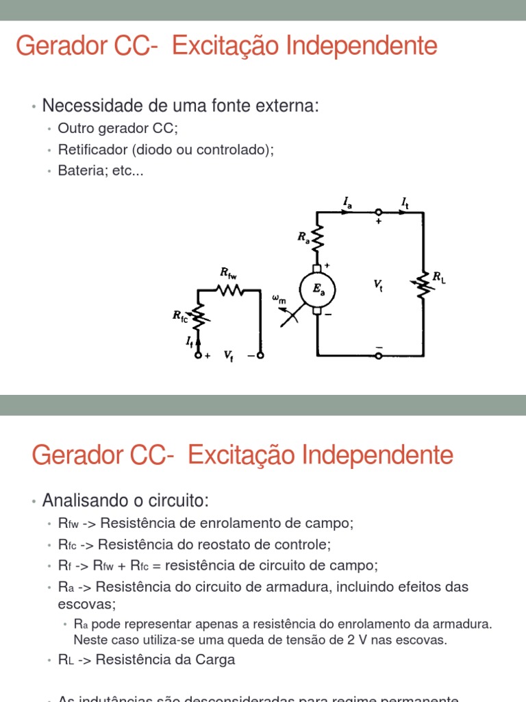 Gerador CC | PDF | Rede elétrica | Magnetismo