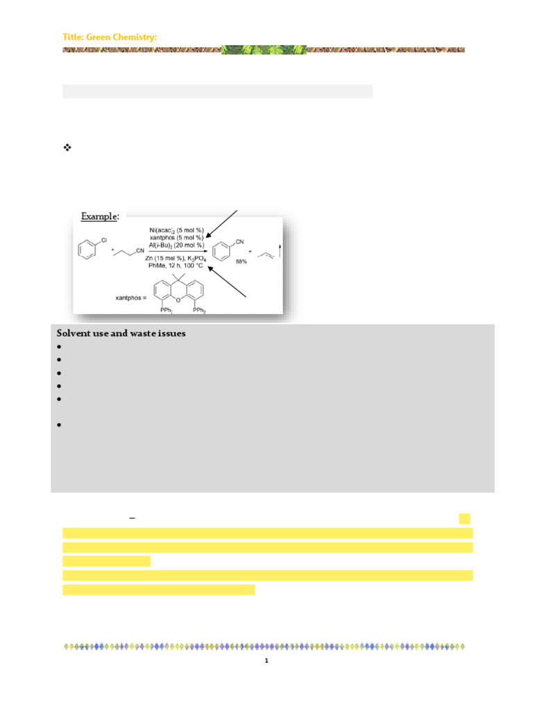 Green Solvents in Green Chemistry | PDF | Supercritical Fluid | Solvent