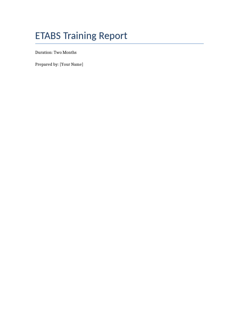 ETABS Training Program Overview | PDF | Knowledge | Design
