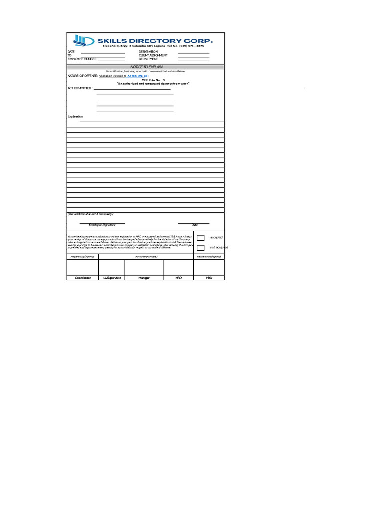 NTE Format 1 | PDF
