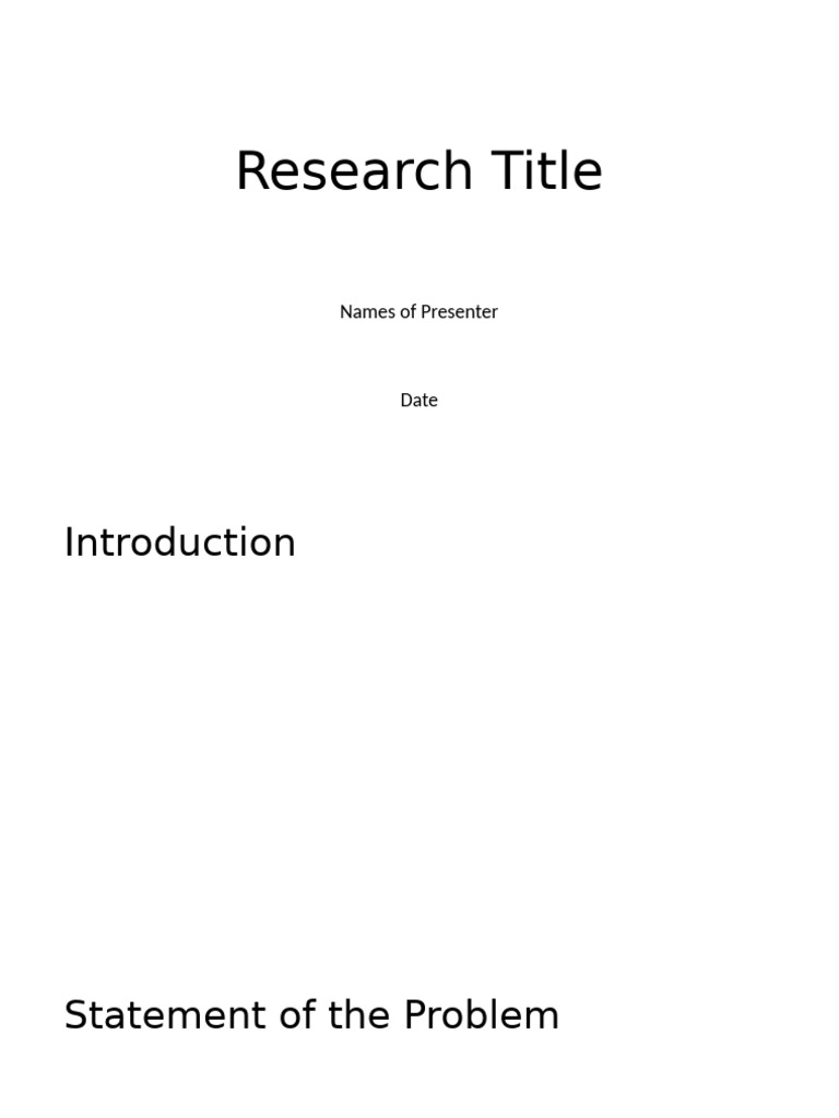 Research Proposal Template Kamo Na Bahala Sa Design | PDF