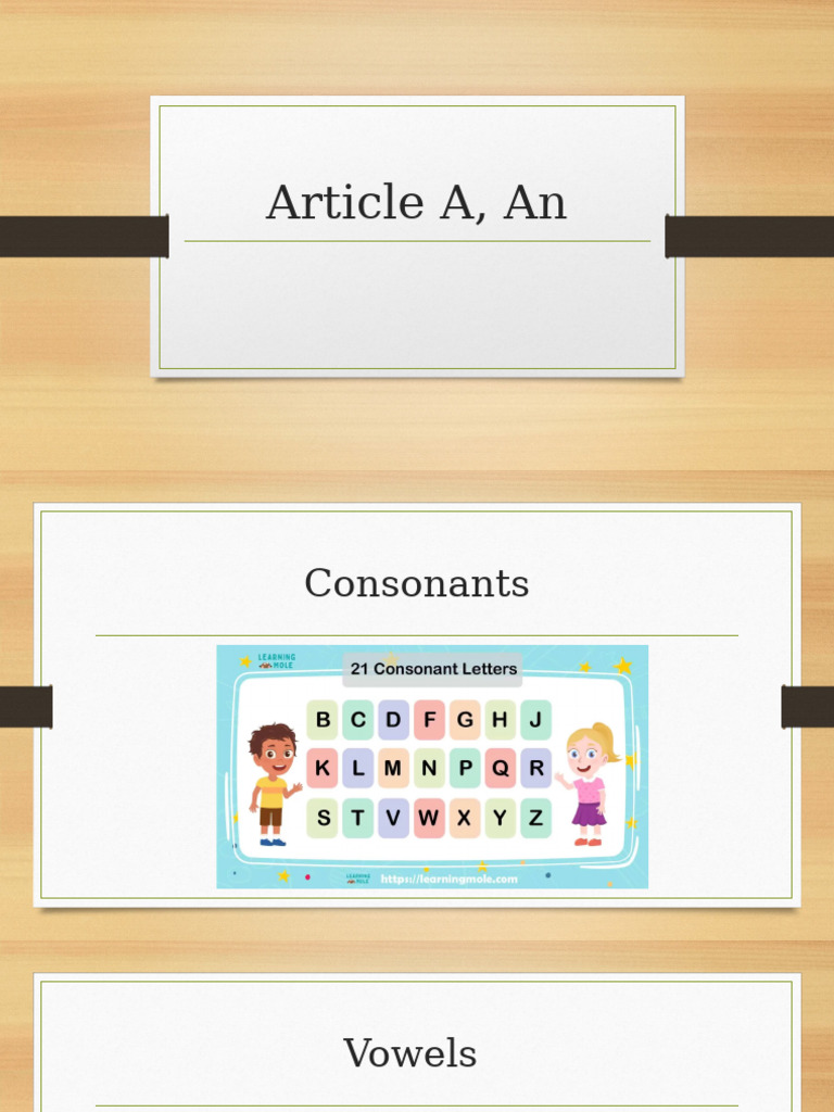 Vowels and Consonants Guide | PDF