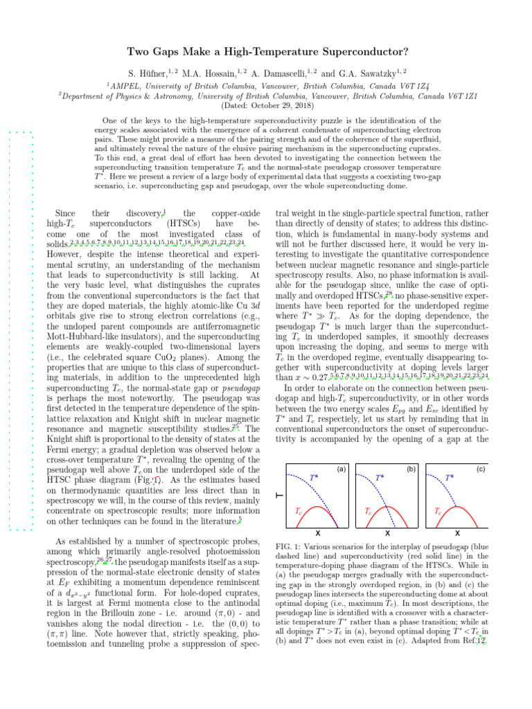 Two-Gap Model in High-Temperature Superconductors | PDF | High ...