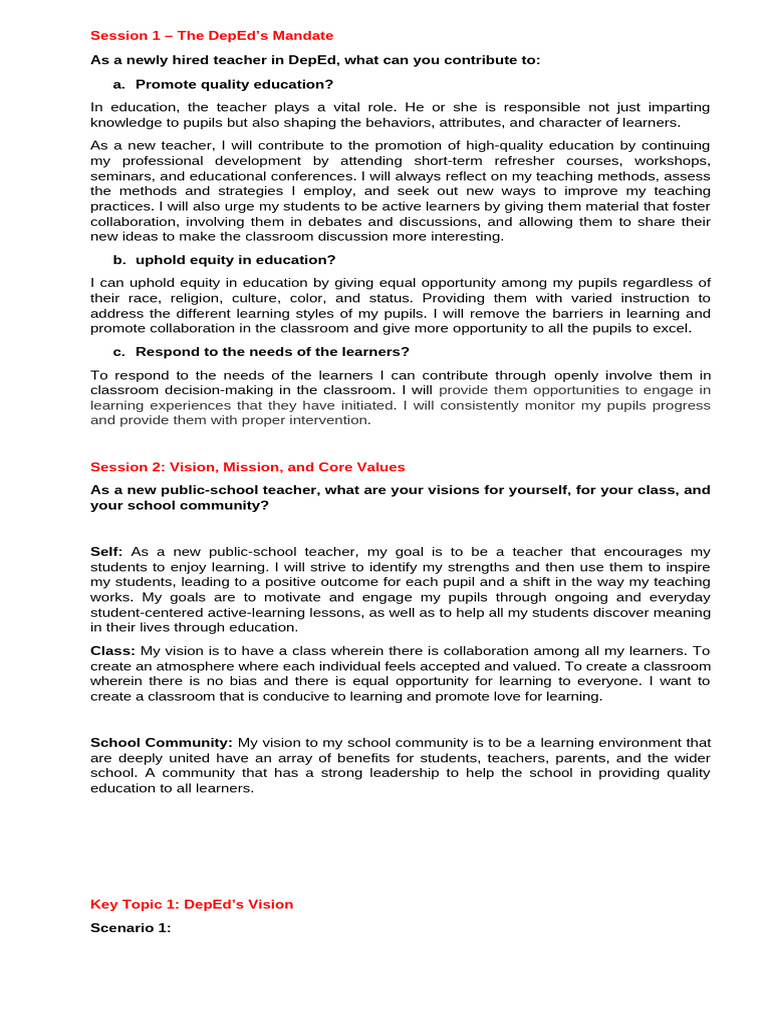 Tip Course 1 Answerkey | PDF | Learning | Teachers