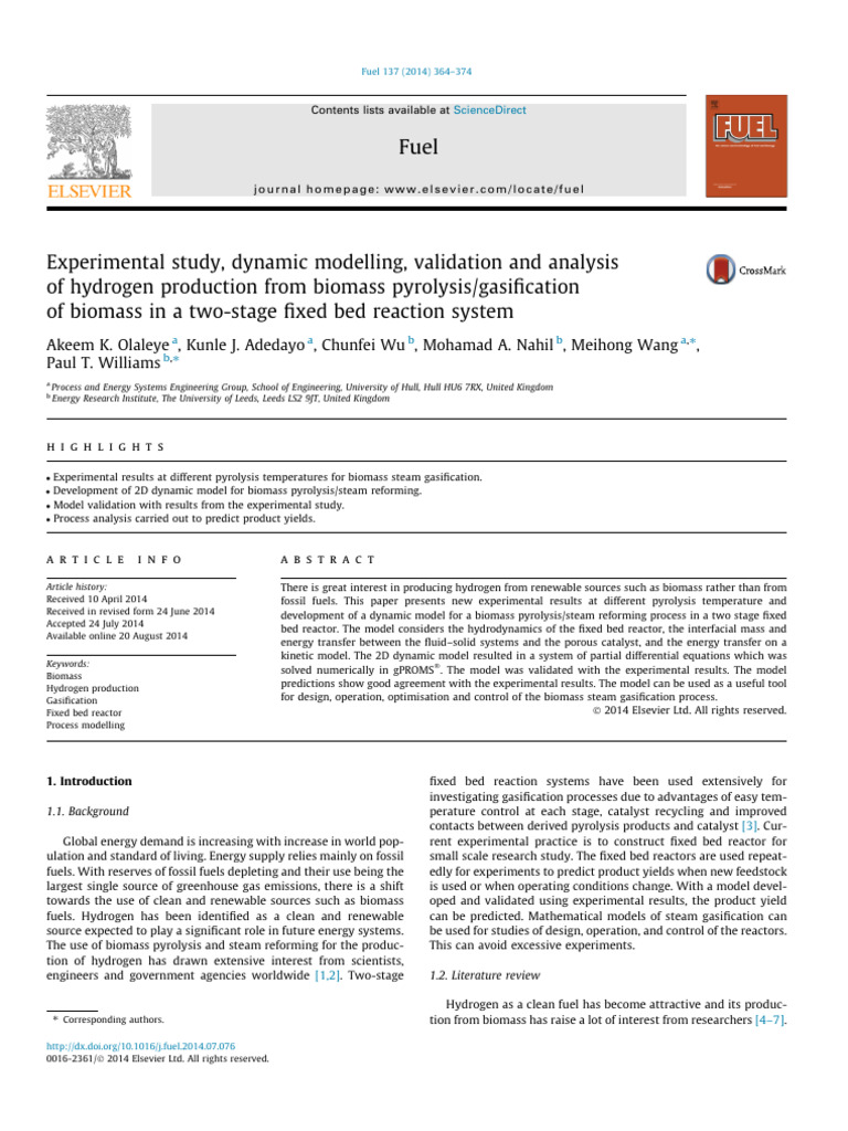 2D. Experimental Study, Dynamic Modelling, Validation and Analysis of ...