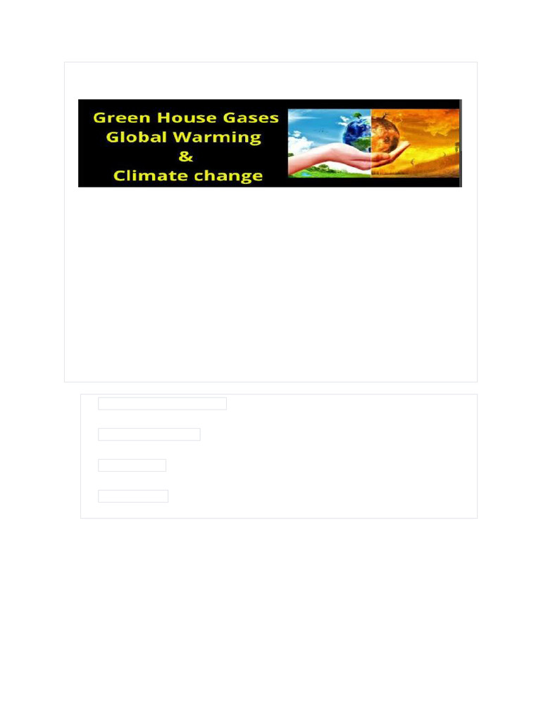 Green House Effect and Global Warming | PDF | Greenhouse Effect ...