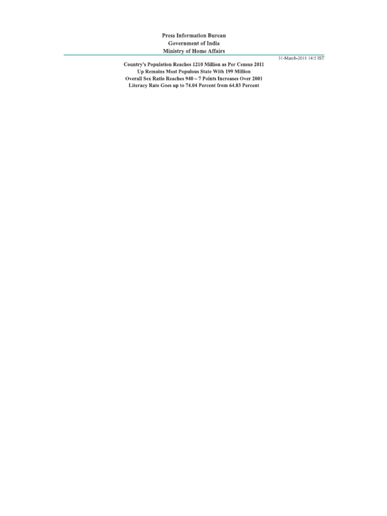 Census 2011 | PDF