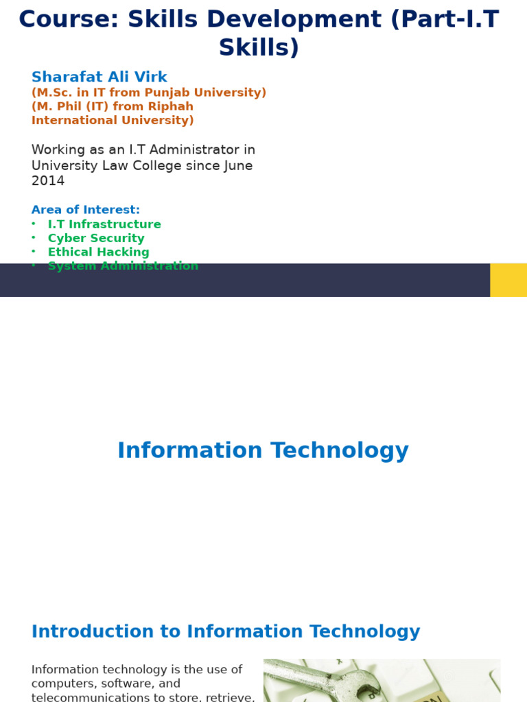 Introduction to Information Technology | PDF | Cloud Computing ...