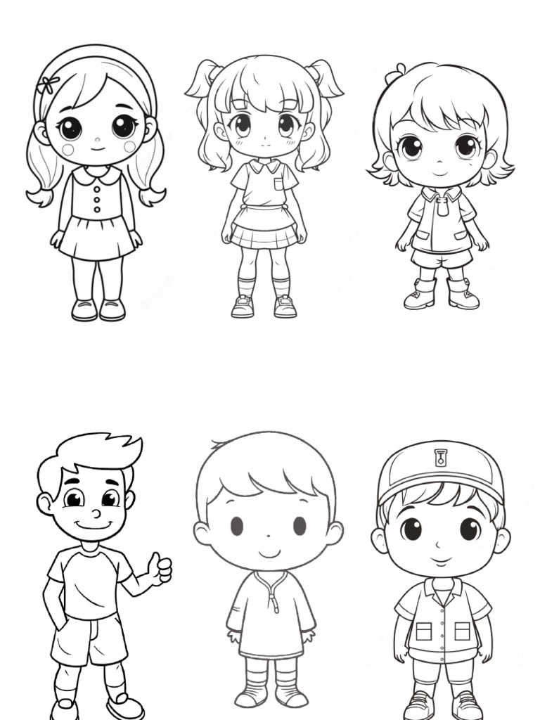 Coloring Boy and Girl | PDF