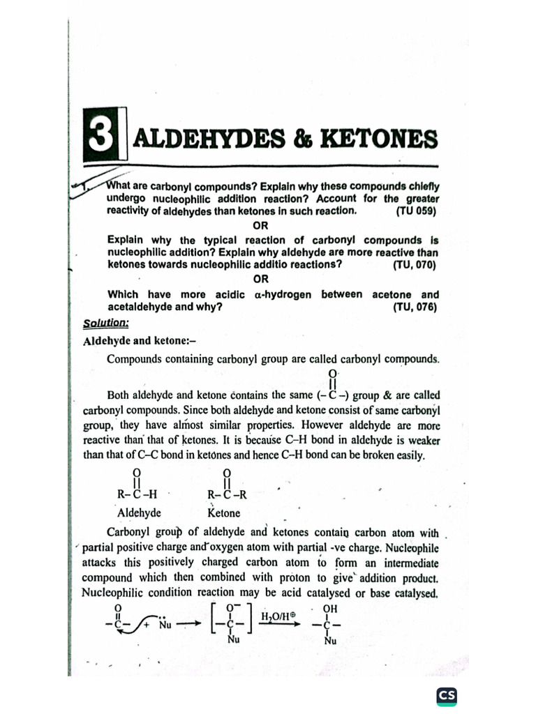 Organic Chapter 3 Complete Notes in PDF Format | PDF