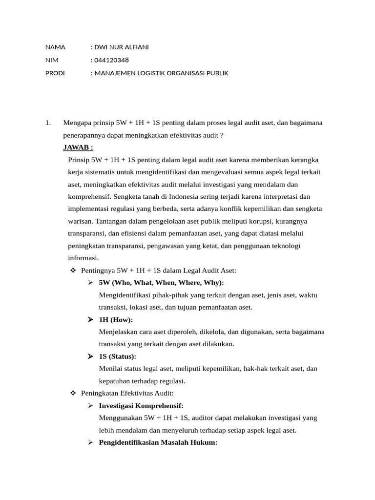 Tugas 1 Manajemen Logistik Pdf