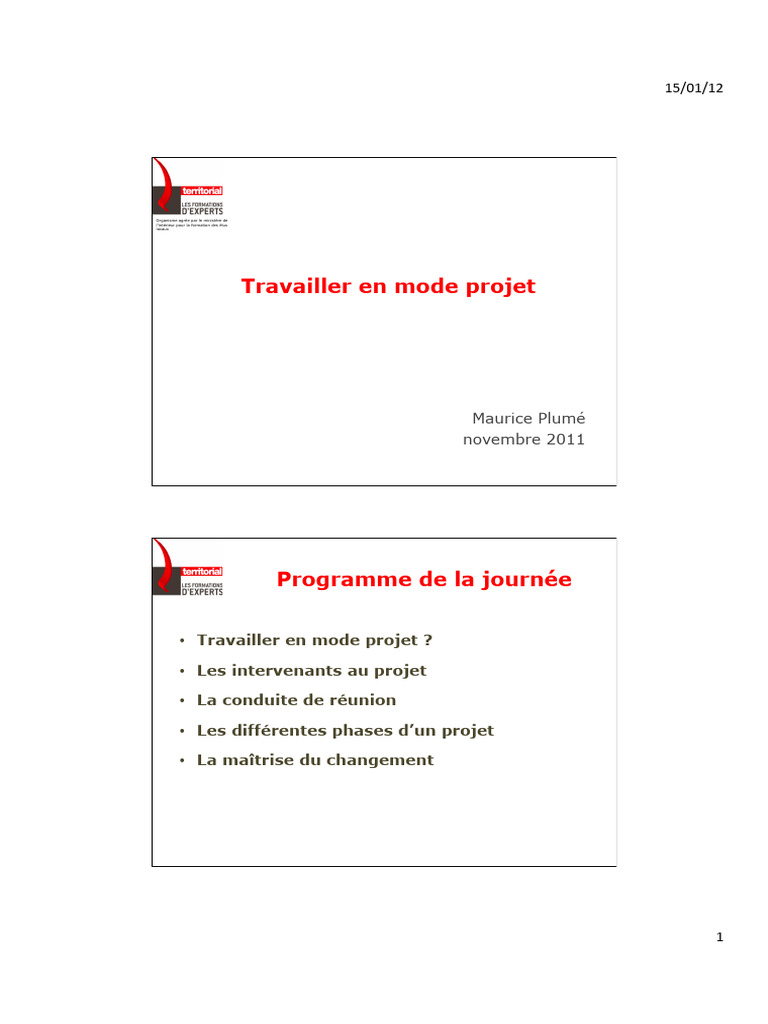 Travailler en mode projet : Guide pratique | PDF | Gestion de projet