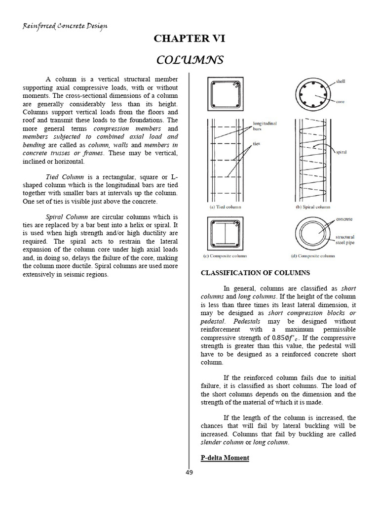 Column Design and Detailing Guide | PDF | Column | Prestressed Concrete