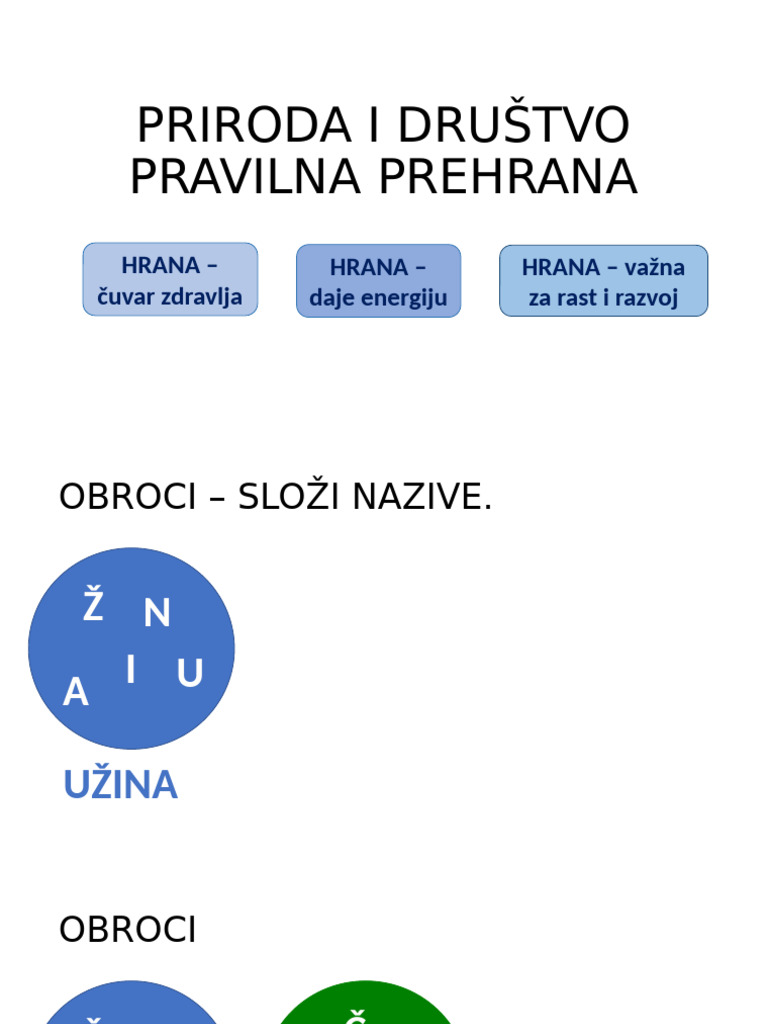 Pravilna prehrana 1 | PDF